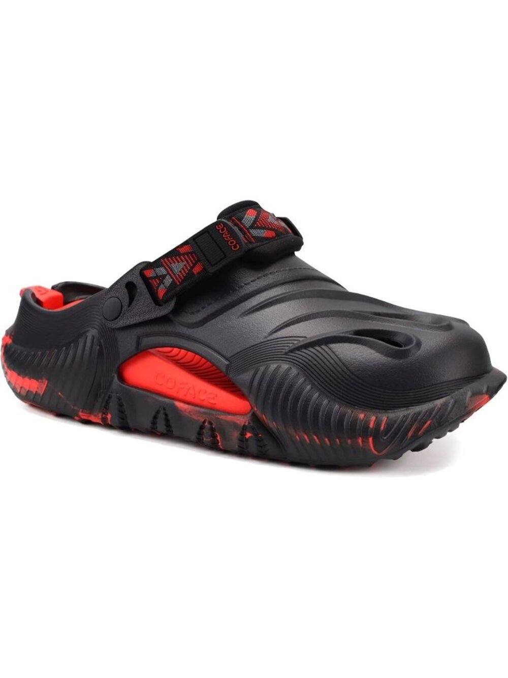 Men's Camo Black Red Recovery Clogs Orthopedic Mules Thick Sport Sandal Shoes